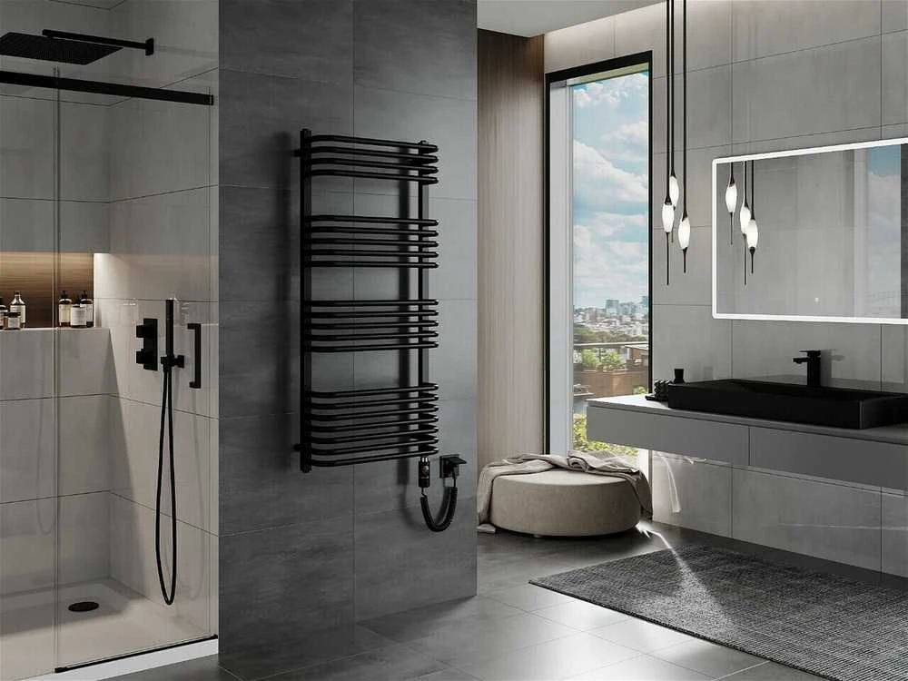 Elektrinis rankšluosčių džiovintuvas Mexen Apollo, 1210 x 550 mm, 600 W, juodas