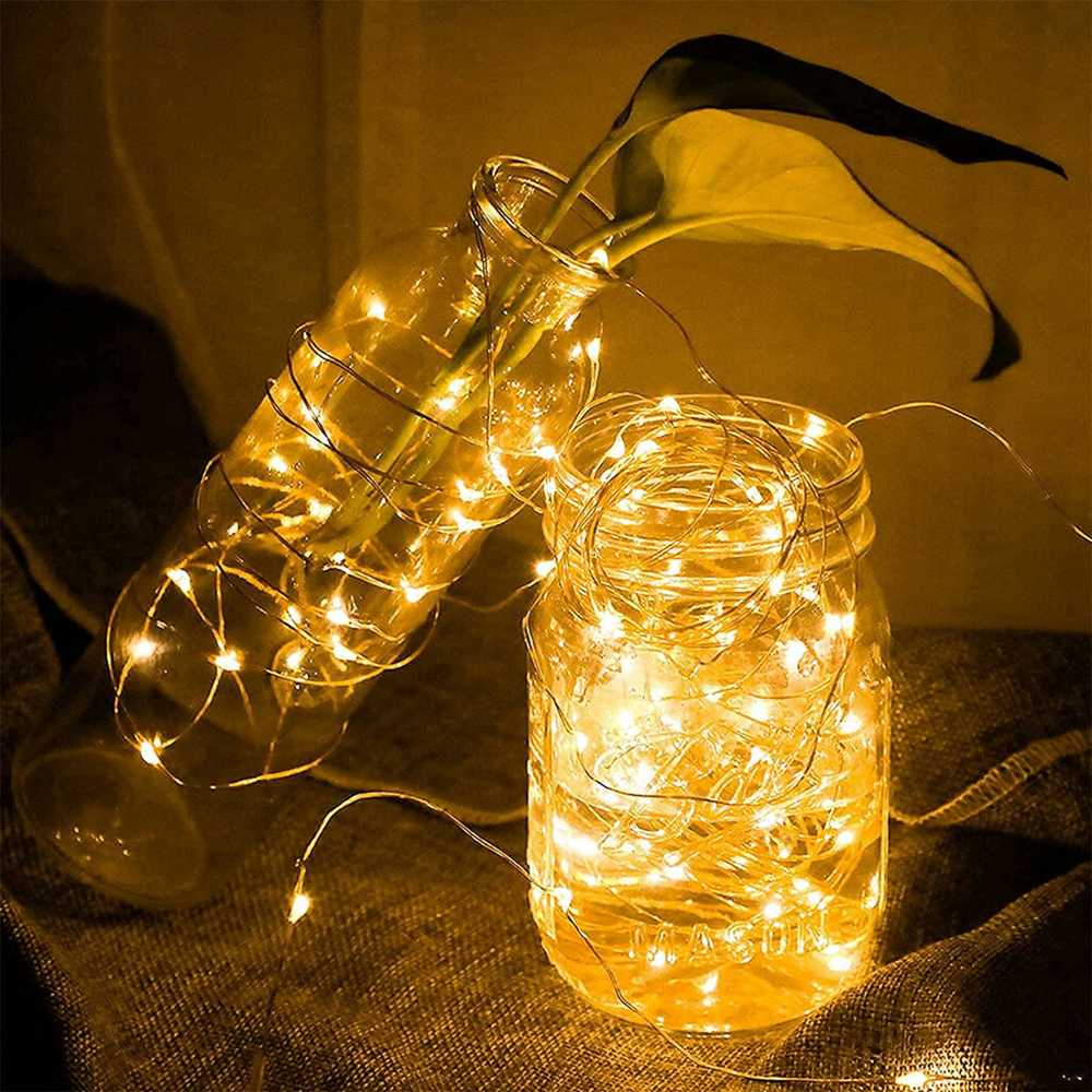 Girlianda 20 LED, šilta balta