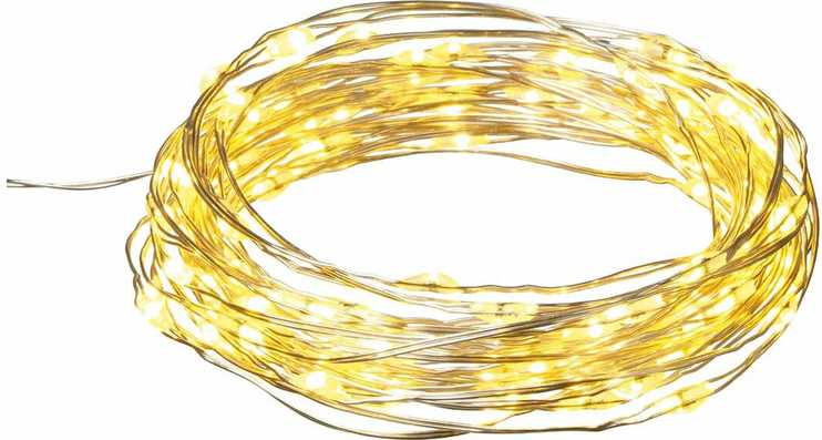 Girlianda 20 LED, šilta balta