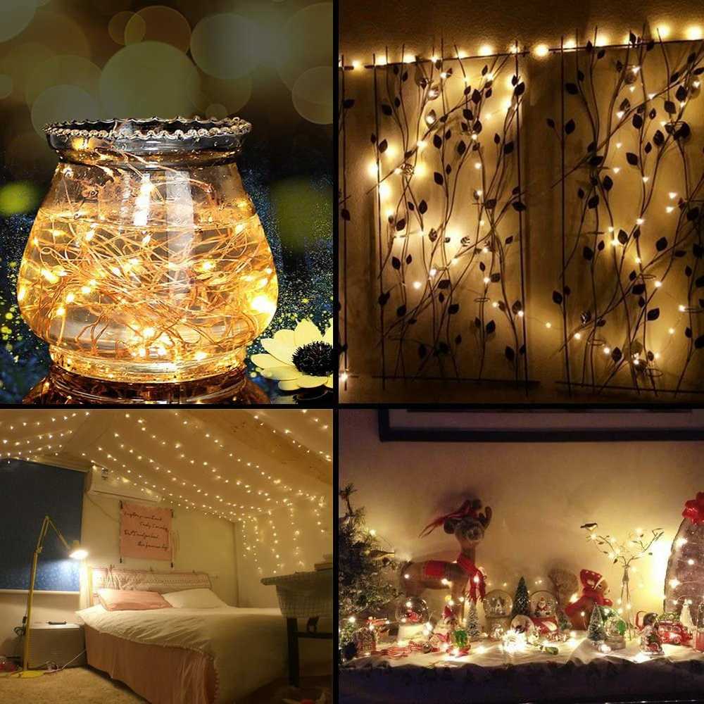 Girlianda 20 LED, šilta balta