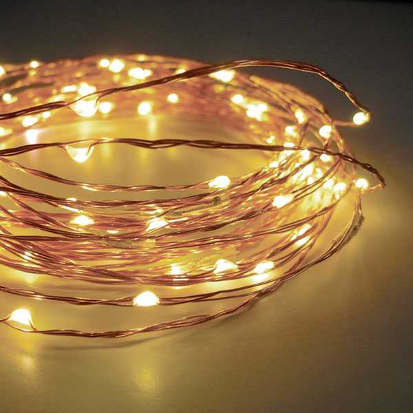 Girlianda 20 LED, šilta balta