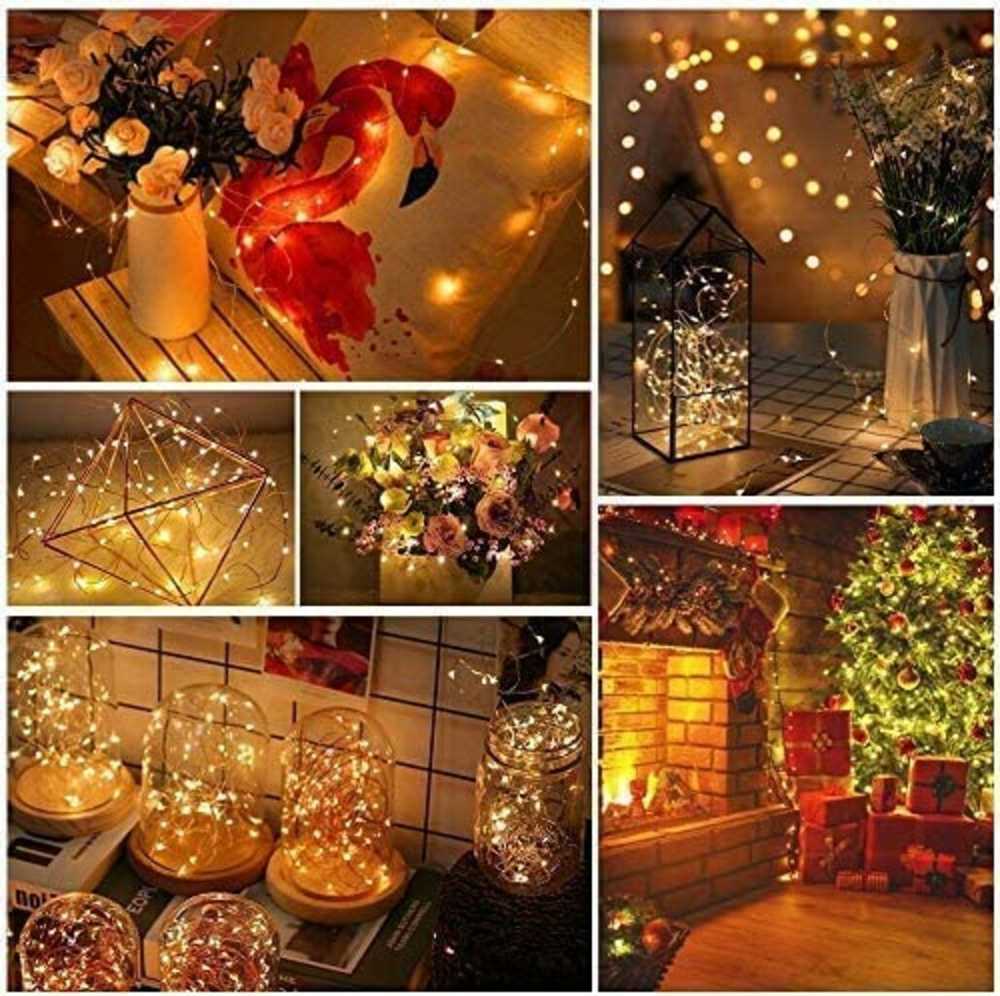 Girlianda 20 LED, šilta balta