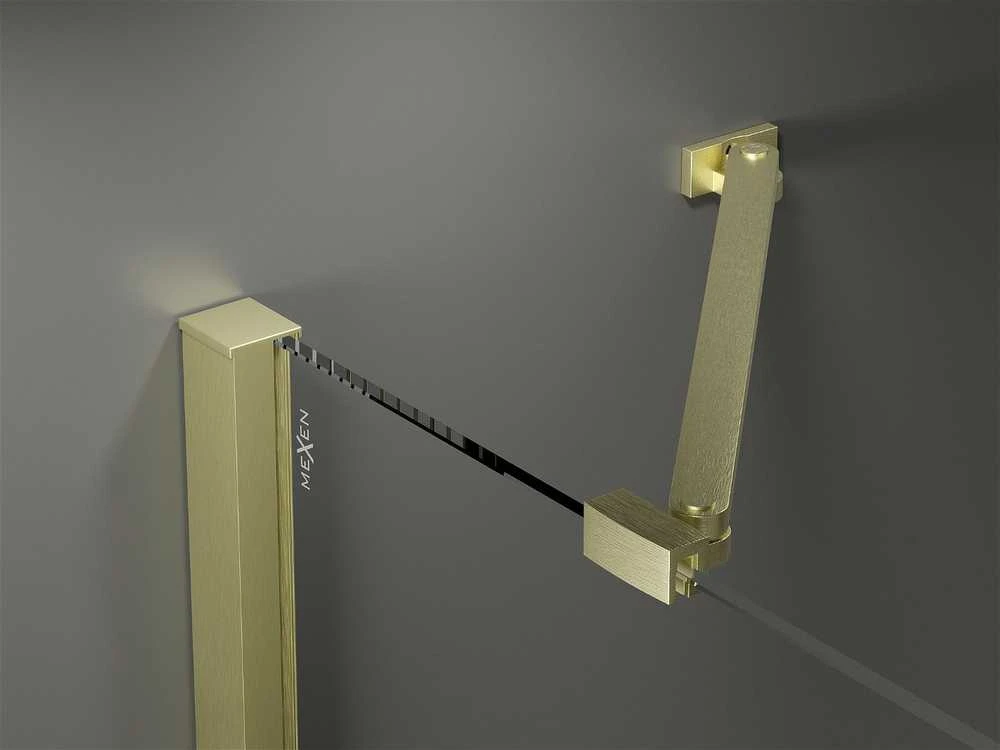 Stumdomos dušo durys Mexen Velar DUO, Brushed auksinis, 200 cm
