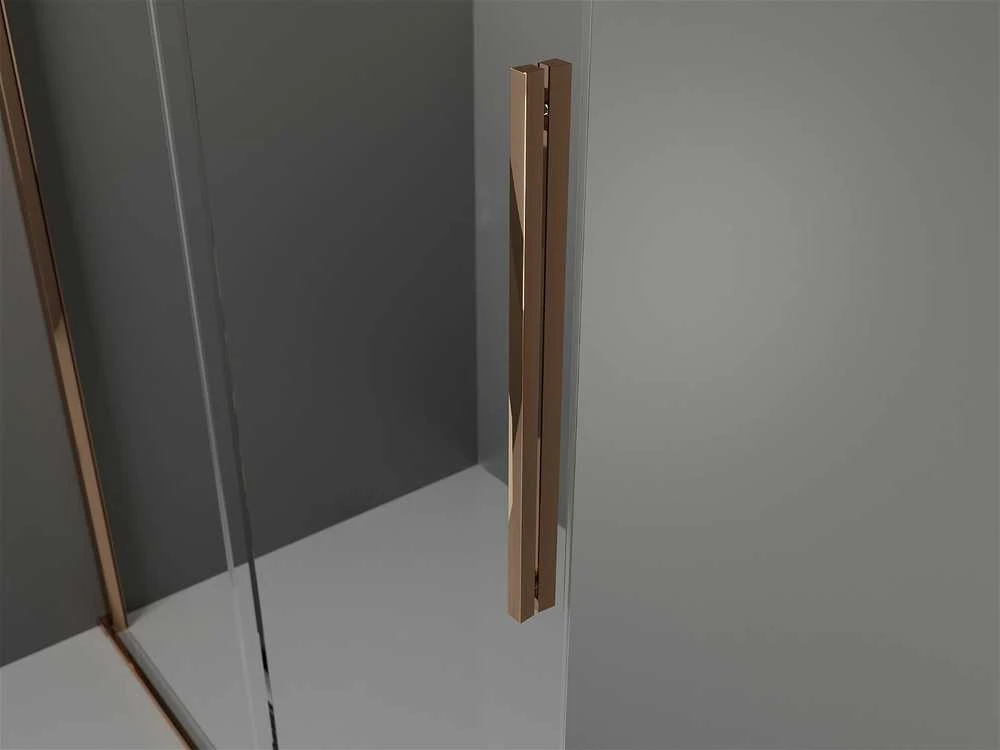 Stumdomos dušo durys Mexen Velar, Rose auksinis, 120 cm
