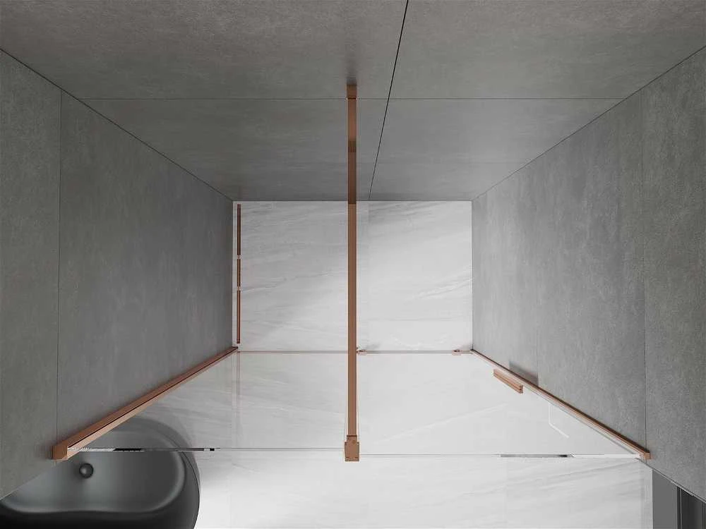 Stumdomos dušo durys Mexen Velar, Rose auksinis, 120 cm