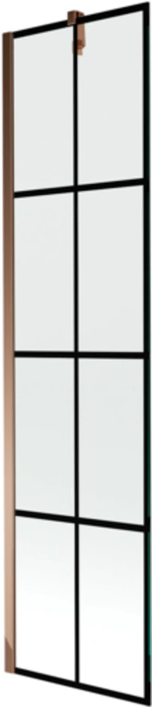 Vonios sienelė Mexen Next I, Rose auksinis/juodas raštas, 50 x 150 cm
