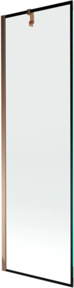 Vonios sienelė Mexen Next I, Rose auksinis/Juodas frame, 60 x 150 cm