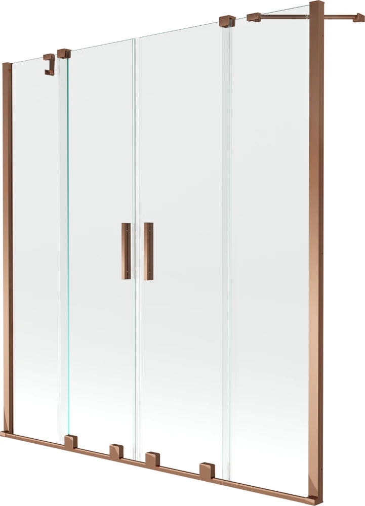 Vonios sienelė Mexen Velar Duo II, Rose auksinis, 150 x 150 cm