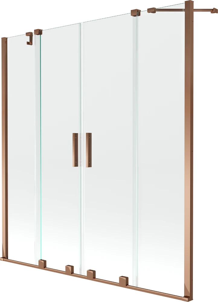 Vonios sienelė Mexen Velar Duo II, Rose auksinis, 160 x 150 cm