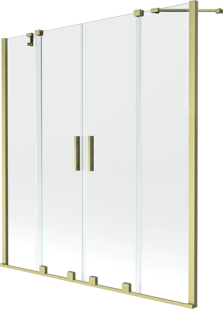 Vonios sienelė Mexen Velar Duo II, Brushed auksinis, 140 x 150 cm