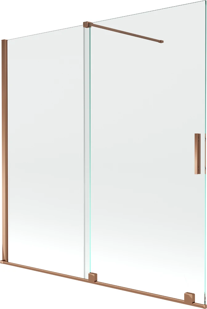 Vonios sienelė Mexen Velar II, Rose auksinis, 160 x 150 cm