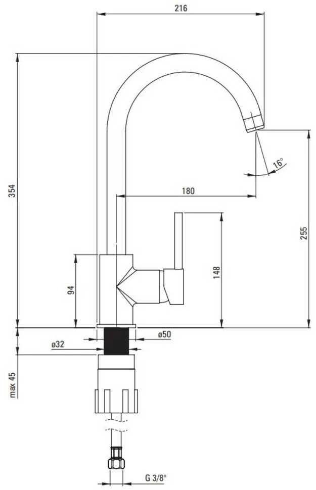 Granitinė virtuvinė plautuvė Deante Corio su maišytuvu, ZRCA2113, Graphite