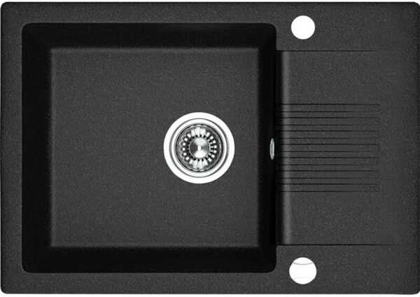 Granitinė virtuvinė plautuvė Laveo Celia SBC_713T, Juodas