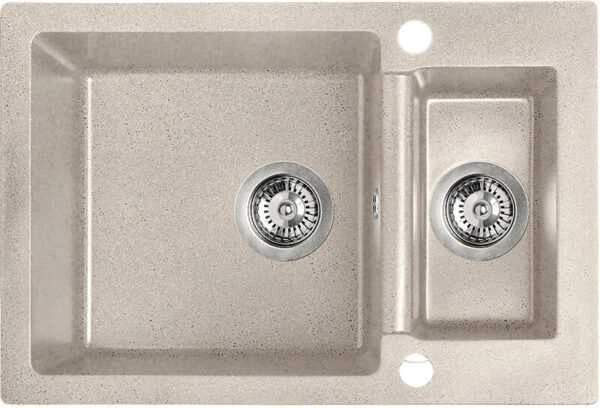 Granitinė virtuvinė plautuvė Laveo Celia SBC_430T, rusvai gelsvas