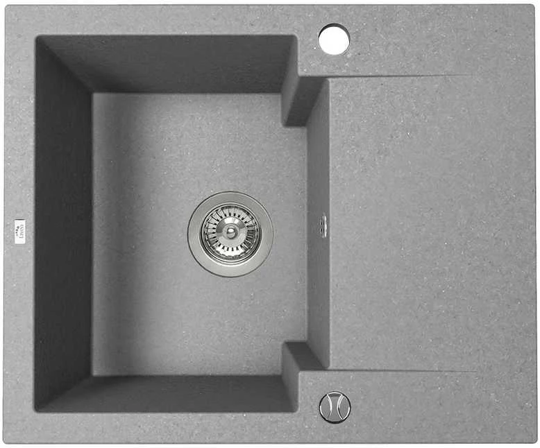 Granitinė virtuvinė plautuvė Laveo Chichi SBH_513Y, Pilkas