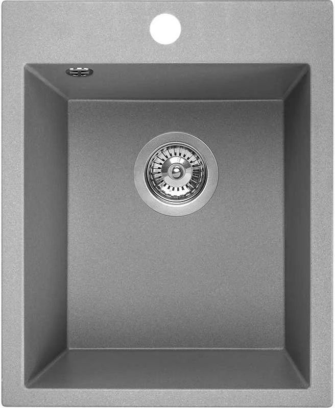 Granitinė virtuvinė plautuvė Laveo Chichi SBH_510T, Pilkas