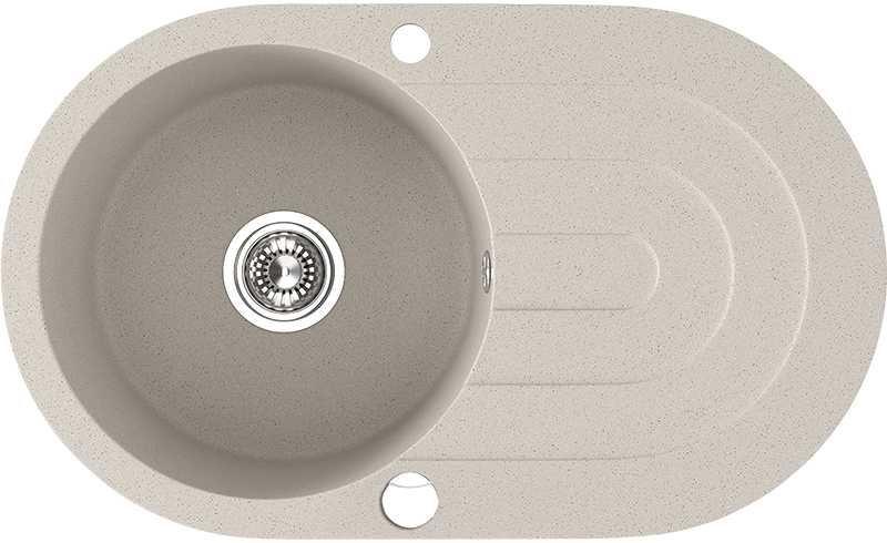 Granitinė virtuvinė plautuvė Laveo Dafne SBD_481T, rusvai gelsvas