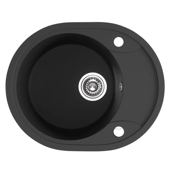 Granitinė virtuvinė plautuvė Laveo Dafne SBD_783T, Juodas
