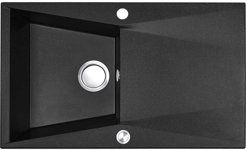 Granitinė virtuvinė plautuvė Laveo Grenada SBG_711T, Juodas