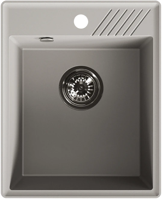 Granitinė virtuvinė plautuvė Laveo Hub SPH_510Y, Pilkas
