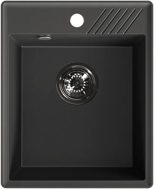 Granitinė virtuvinė plautuvė Laveo Hub SPH_710Y, Juodas