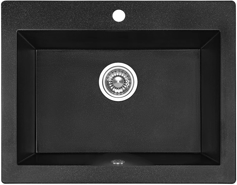 Granitinė virtuvinė plautuvė Laveo Komodo SBK_710T, Juodas