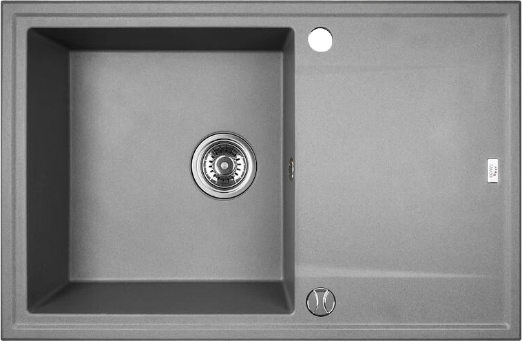 Granitinė virtuvinė plautuvė Laveo Megalo SBE_511T, Pilkas