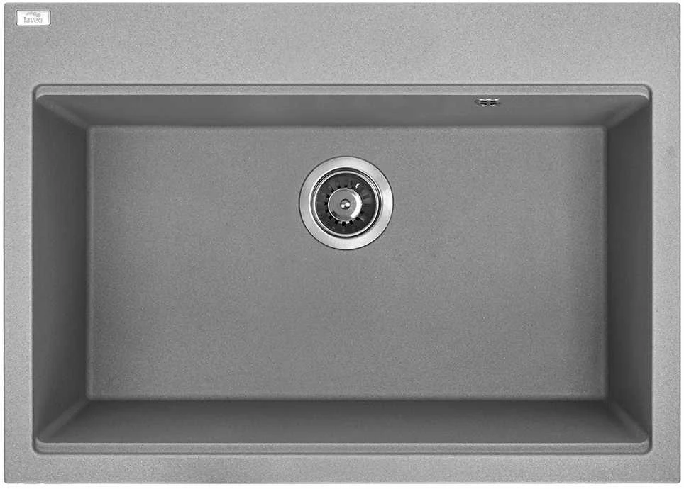 Granitinė virtuvinė plautuvė Laveo Tau SBT_5107, Pilkas