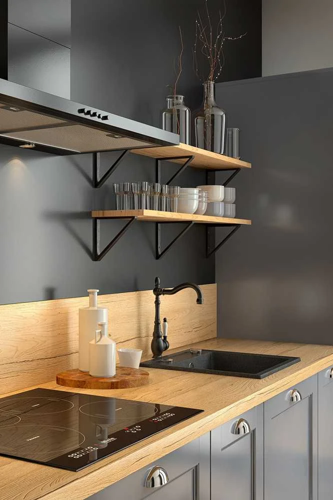 Granitinė virtuvinė plautuvė Laveo Trzynastka SBP_710T, Juodas