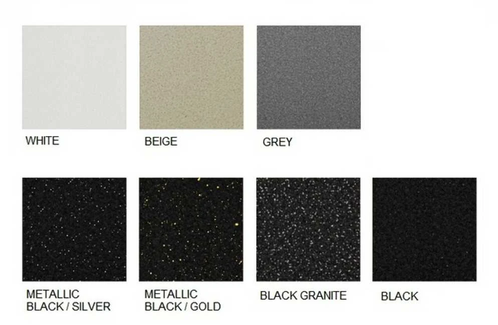 Granitinė virtuvinė plautuvė Mexen Carlos su maišytuvu ir sifonu, Juodas+Gold
