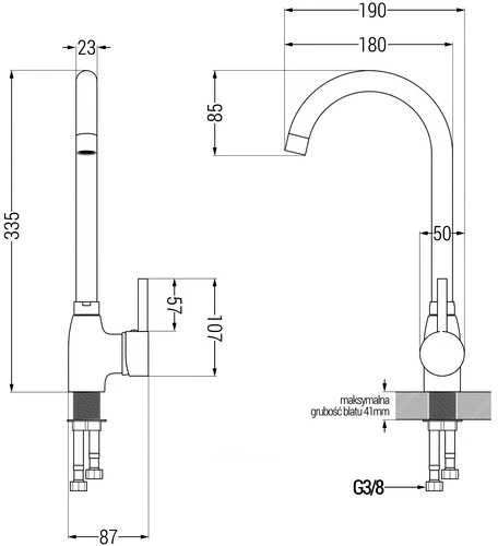 Granitinė virtuvinė plautuvė Mexen Diego su maišytuvu ir sifonu, rusvai gelsvas