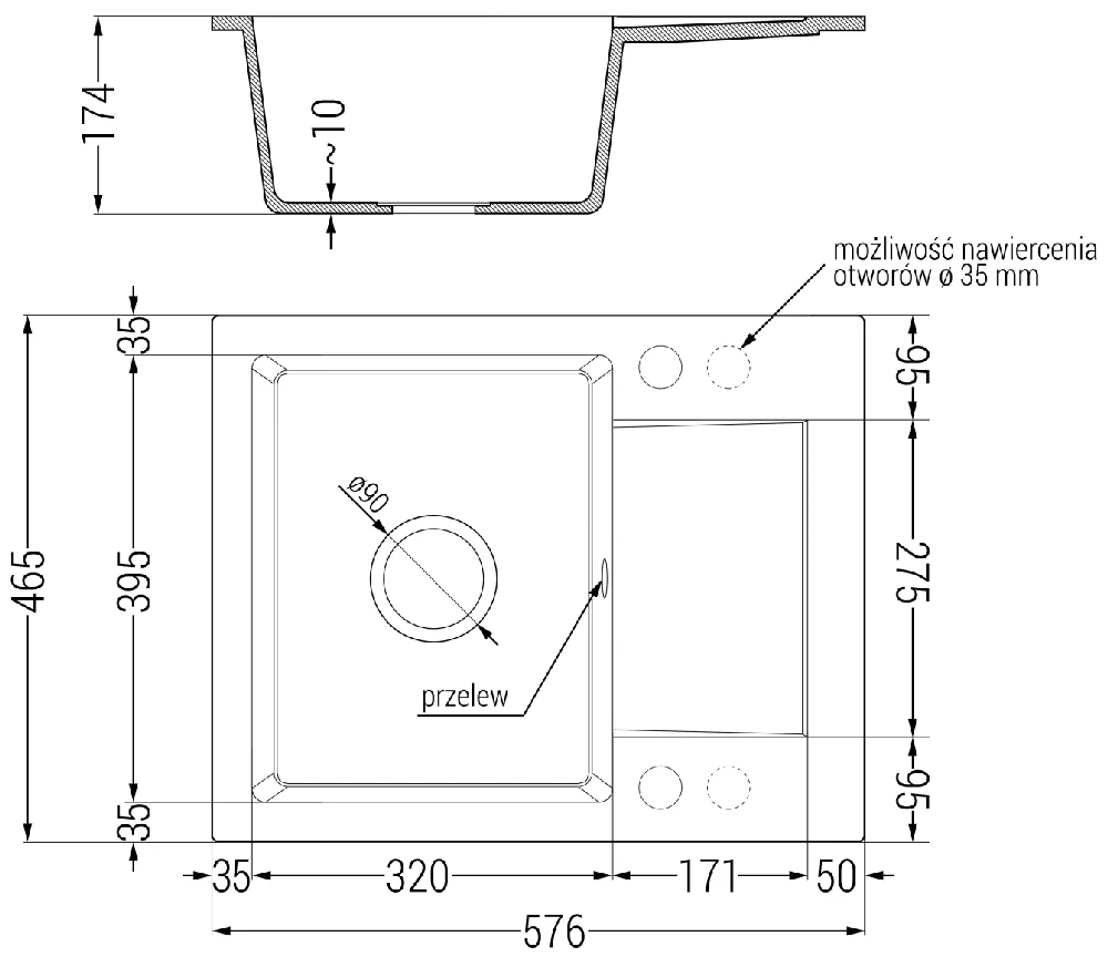Granitinė virtuvinė plautuvė Mexen Enzo su maišytuvu ir sifonu, Juodas granite+Chrome
