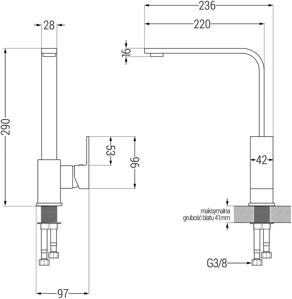 Granitinė virtuvinė plautuvė Mexen Enzo su maišytuvu ir sifonu, Pilkas+Gold