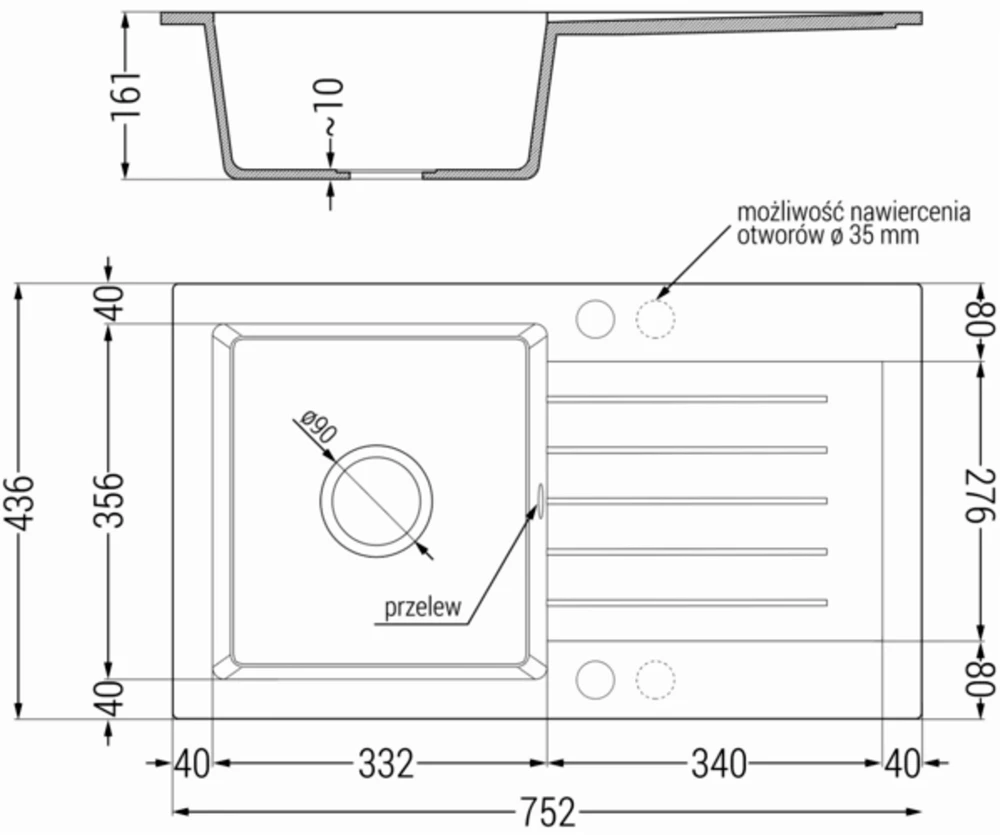Granitinė virtuvinė plautuvė Mexen Pablo su maišytuvu ir sifonu, rusvai gelsvas+Juodas(B)