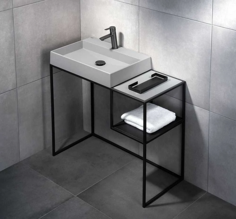 Granitinis praustuvas Deante Correo 60x40 cm, CQR_SU6S, Metallic pilkas