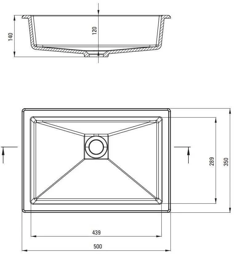 Granitinis praustuvas Deante Correo CQR_SU5U, Metallic pilkas