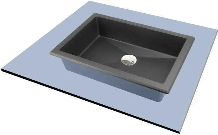 Granitinis praustuvas Deante Correo CQR_TU5U, Antracitas metalas