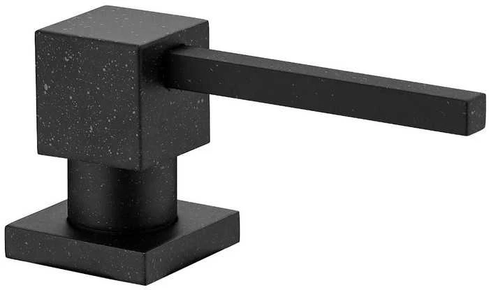 Įmontuojamas skysto muilo dozatorius Mexen Cube, 320 ml, Juodas granite
