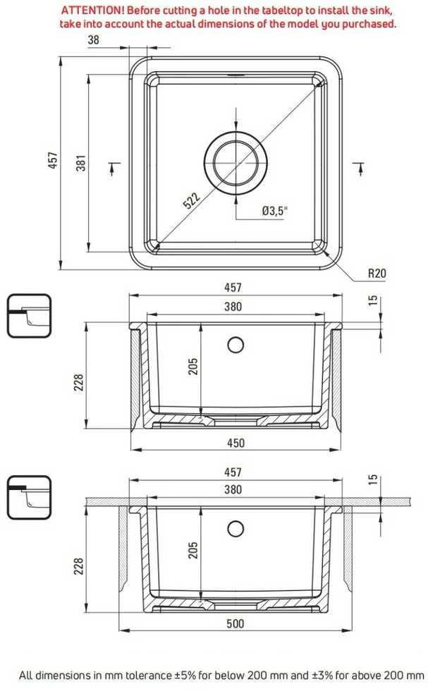 Keraminė virtuvinė plautuvė Deante Lumi ZCU_610B, Baltas