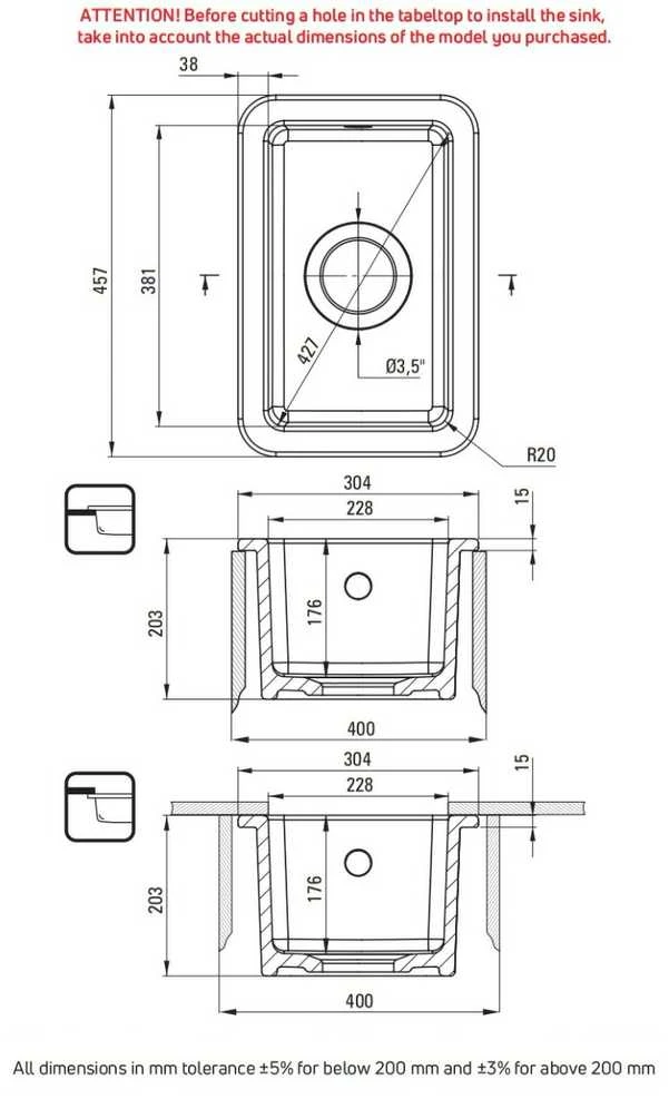 Keraminė virtuvinė plautuvė Deante Lumi ZCU_610A, Baltas
