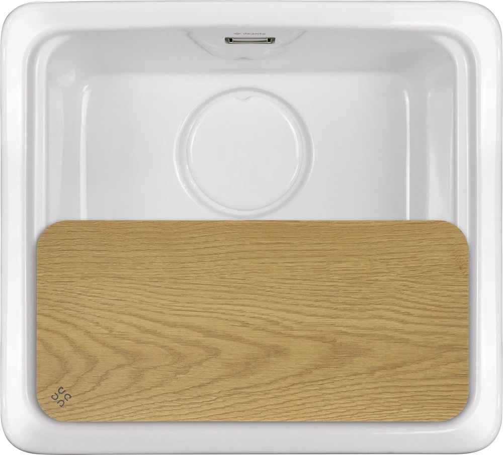 Keraminė virtuvinė plautuvė Deante Momi ZCM_610A, Baltas gloss