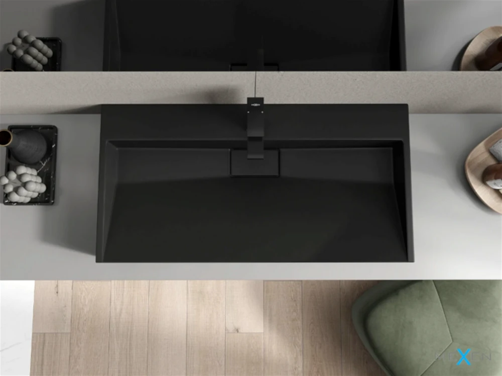 Konglomerato praustuvas Mexen Ava 1/O, 100x46 cm, Juodas mat