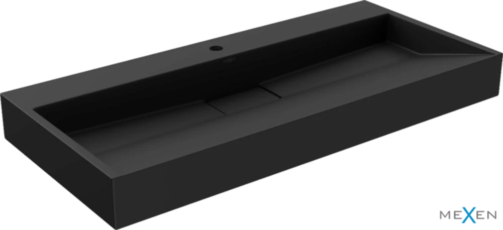 Konglomerato praustuvas Mexen Ava 1/O, 100x46 cm, Juodas mat