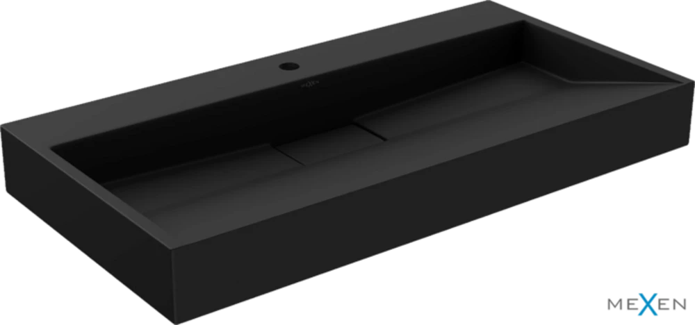 Konglomerato praustuvas Mexen Ava 1/O, 100x46 cm, Juodas mat
