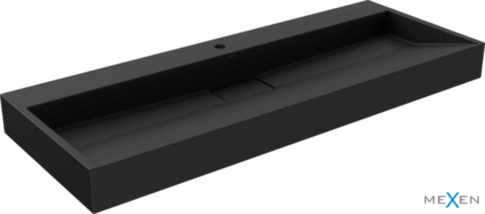 Konglomerato praustuvas Mexen Ava 1/O, 120x46 cm, Juodas mat
