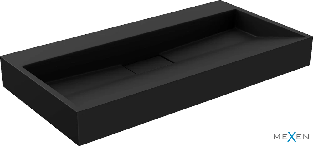Konglomerato praustuvas Mexen Ava B/O, 90x46 cm, Juodas mat