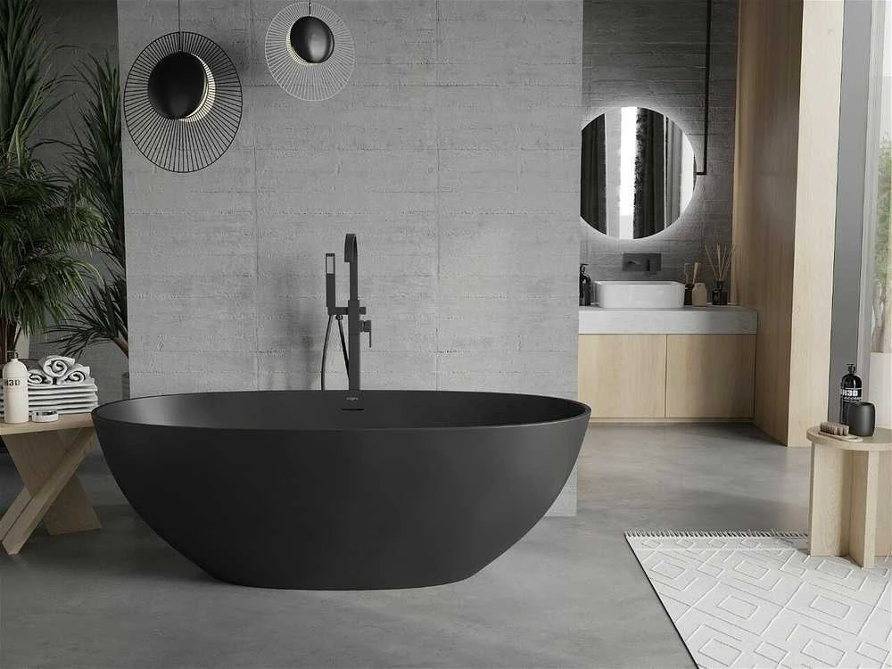 Konglomerato vonia Mexen Bari, 165 x 75 cm, Juodas matt