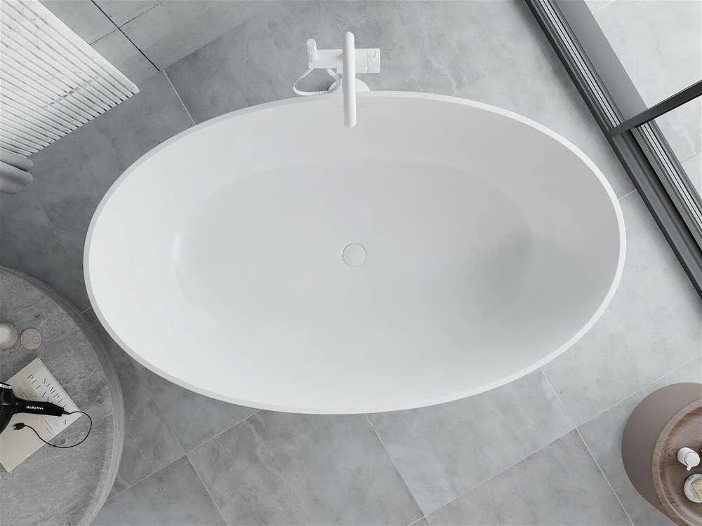 Konglomerato vonia Mexen Parma, 160 x 95 cm, Baltas matt