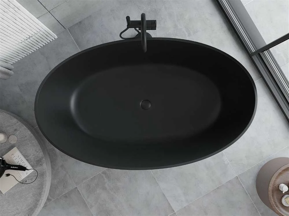 Konglomerato vonia Mexen Parma, 160 x 95 cm, Juodas matt