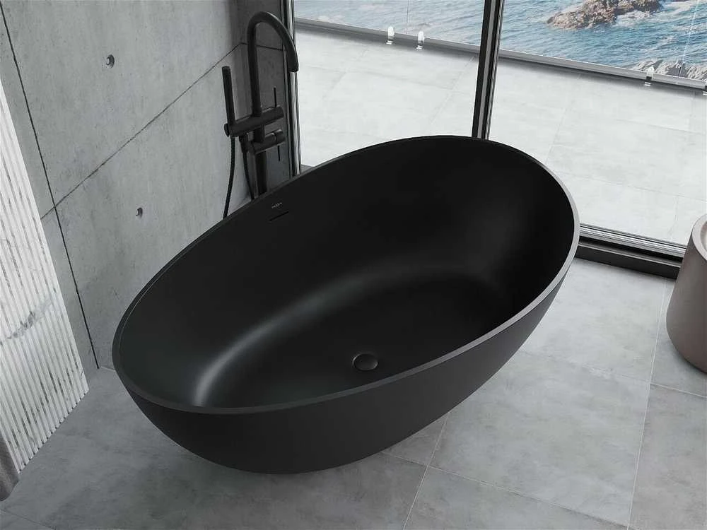 Konglomerato vonia Mexen Parma, 160 x 95 cm, Juodas matt